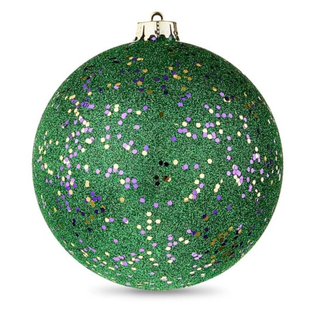 Jumbo Green Mardi Gras Ornament